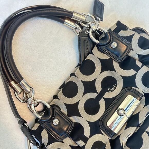 Coach Black and Grey Satchel Bag - Style 16779 - Picture 3 of 8